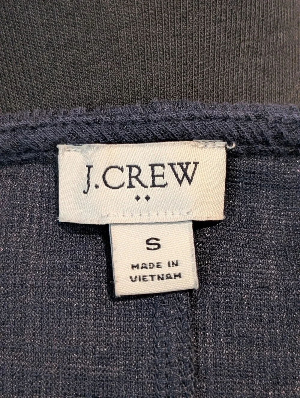 J. Crew Navy Blue Cotton Blend Button Down Tie Front Top Size S